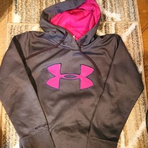 Under Armour sweatshirt good condition, charcoal/hot pink.